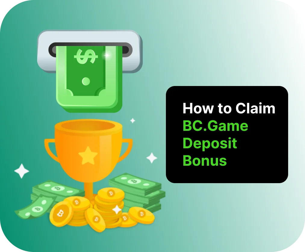 Claim deposit bonus BC Game following these steps